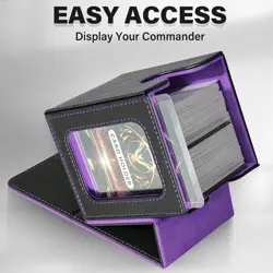 MTG Deck Box for Commander Display,Card Deck Box Fits 100 Double Sleeved Cards, - Image 5