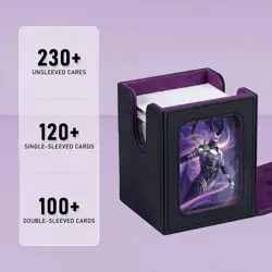 MTG Deck Box for Commander Display,Card Deck Box Fits 100 Double Sleeved Cards, - Image 3
