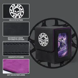 MTG Deck Box for Commander Display,Card Deck Box Fits 100 Double Sleeved Cards, - Image 4