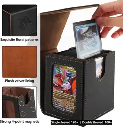 MTG Deck Box for Commander Display,Card Deck Box Fits 100 Double Sleeved Cards, - Image 4