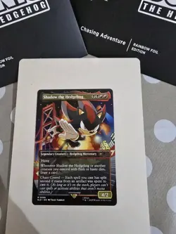 Shadow the Hedgehog IN HAND (non foil) Mythic MtG Sonic Secret Lair SLD NM Mint - Image 1