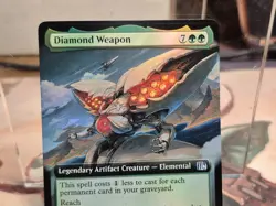 0470 Diamond Weapon FFVII EXTENDED ART FOIL Final Fantasy Card MTG FIN NM - Image 2