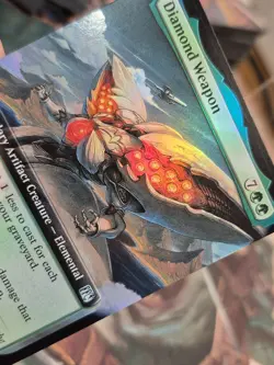 0470 Diamond Weapon FFVII EXTENDED ART FOIL Final Fantasy Card MTG FIN NM - Image 4