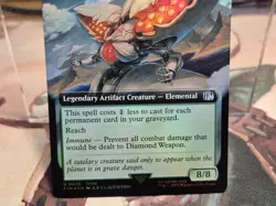 0470 Diamond Weapon FFVII EXTENDED ART FOIL Final Fantasy Card MTG FIN NM - Image 3