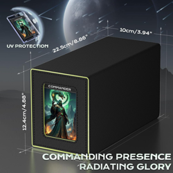 Card Deck Box with Display Window,Mtg Commander Deck Box Fits 200 Double-Sleeved - Image 2