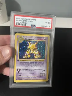 PSA 4 1999 Base Set 1st Edition Alakazam 1/102 Holo Foil Pokemon WOTC New Cert - Image 1