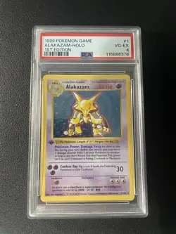 PSA 4 1999 Base Set 1st Edition Alakazam 1/102 Holo Foil Pokemon WOTC New Cert - Image 2