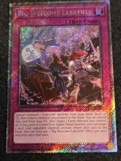 Yugioh! Big Welcome Labrynth - RA04-EN104 - Platinum Secret Rare - 1st Edition - Image 1