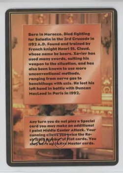 1996 Highlander - The Card Game Base Xavier St Cloud 2qs - Image 2