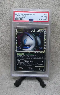 Graded PSA 6 EX-MT 2010 Pokemon TCG Triumphant ABSOL Holo Rare Game Card #91/102 - Image 1