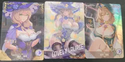Lisa Genshin Impact Card Lot Waifu Anime 3 Cards Goddess Story - Image 1