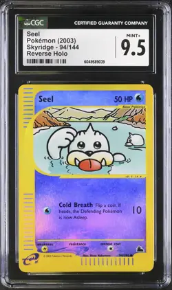 CGC 9.5 MINT + Seel 94/144 Skyridge REVERSE HOLO 2003 Pokemon Card E-Series WOTC - Image 1
