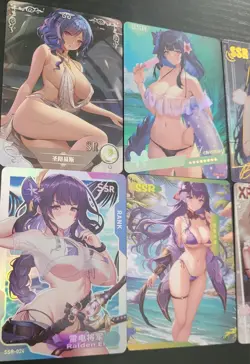Raiden Shogun Genshin Impact Card Lot Waifu Anime 6 Cards Goddess Story - Image 2