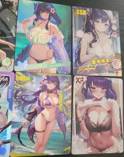 Raiden Shogun Genshin Impact Card Lot Waifu Anime 6 Cards Goddess Story - Image 3