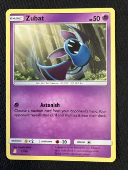 Zubat 11/30 - Alolan Raichu Trainer Kit - 2017 Pokemon Card TCG - Image 1