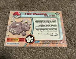 Weezing #110 TV Animation Edition TOPPS Pokemon Card Blue Logo - Image 2