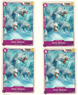 Set Of 4 Army Wolves EB01-032 One Piece Trading Card - Image 1