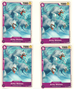 Set Of 4 Army Wolves EB01-032 One Piece Trading Card - Image 3