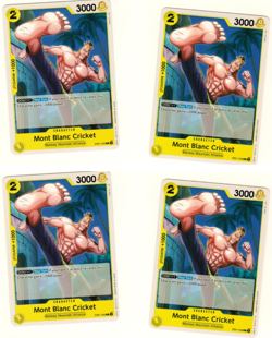 Set Of 4 Mont Blanc Cricket EB01-058 One Piece Trading Card - Image 3