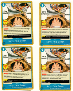 Set Of 4 Sorry I'm A Goner EB01-029 One Piece Trading Card - Image 3