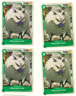 Set Of 4 Mountain God EB01-018 One Piece Trading Card - Image 1