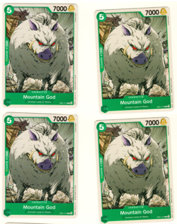 Set Of 4 Mountain God EB01-018 One Piece Trading Card - Image 3