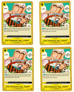 Set Of 4 Did Someone Say Kami EB01-060 One Piece Trading Card - Image 1