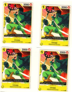 Set Of 4 Usopp OP07-099 500 Years in the Future One Piece Trading Card - Image 1