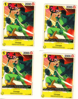 Set Of 4 Usopp OP07-099 500 Years in the Future One Piece Trading Card - Image 3