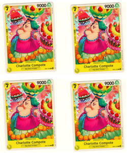 Set Of 4 Charlotte Compote EB01-055 Memorial Collection One Piece Trading Card - Image 1