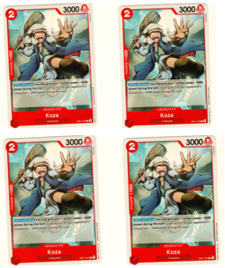 Set Of 4 Koza EB01-004 Memorial Collection One Piece Trading Card - Image 1