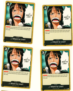 Set Of 4 I Want To Live!! EB01-050 One Piece Trading Card - Image 1
