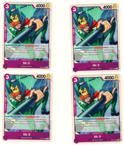 Set Of 4 Mr 9 EB01-037 Memorial Collection One Piece Trading Card - Image 3