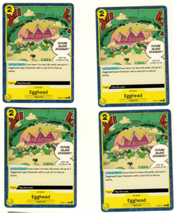 Set Of 4 Egghead OP07-117 500 Years in the Future One Piece Trading Card - Image 3