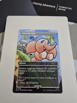 Generous Gift IN HAND (non foil) Rare MtG Sonic Secret Lair SLD Magic NM Mint - Image 1