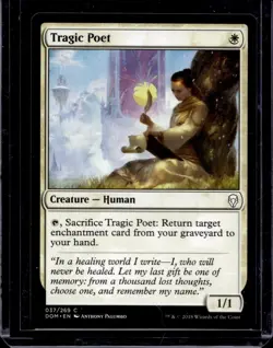MTG Magic the Gathering Tragic Poet (37/296) Dominaria NM - Image 1