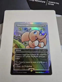 Generous Gift FOIL and IN HAND Rare MtG Sonic Secret Lair SLD Magic NM Mint - Image 1