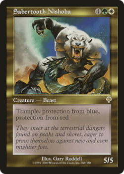 mtg magic Sabertooth Nishoba invasion ENGLISH Nishoba a dents de sabre - Image 1