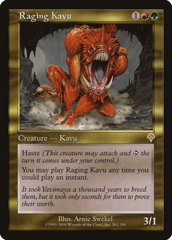 mtg magic Raging Kavu invasion ENGLISH Kavru enrage - Image 1