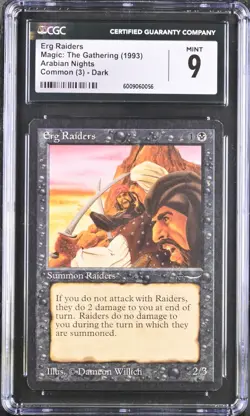 MTG Arabian Nights ERG RAIDERS DARK CGC 9 (BIN0056) Graded Power - Image 1