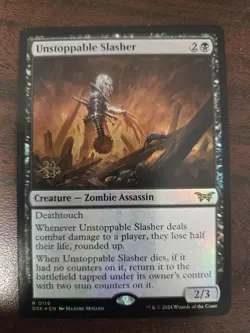 Unstoppable Slasher NM FOIL PRERELEASE PROMO Duskmourn MTG Free Ship - Image 1
