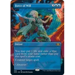 FORCE OF WILL (BORDERLESS) Double Masters Magic MTG MINT CARD - Image 1