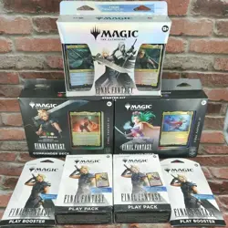 MTG FINAL FANTASY VI & VII Commander Deck, Starter Kit, 2 Play Pack, 2 Play Boos - Image 1