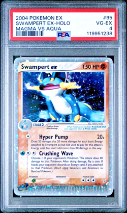 PSA 4 2004 Pokemon EX Team Magma vs Aqua Swampert EX Holo Foil 95/95 - Image 1
