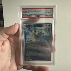 2023 POKEMON JPN SV2A-POKEMON 151 MASTER BALL REVERSE HOLO #131 LAPRAS PSA 10 - Image 1