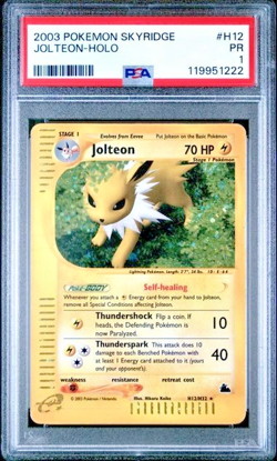 PSA 1 2003 Skyridge Jolteon Holo Foil H12/H32 WOTC E-Reader Series Pokemon - Image 1