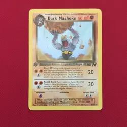 Dark Machoke 40/82 1st Edition Team Rocket Pokemon Card WOTC - Excellent - Image 1