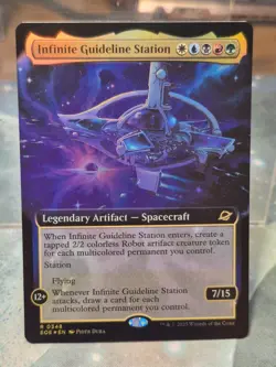 R 0348 Infinite Guideline Station FOIL EXTENDED ART Edge of Eternities MTG Card - Image 1