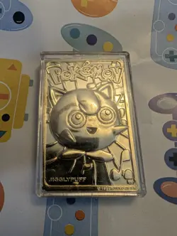 Minty Fresh 1999 POKEMON BURGER KING 23K GOLD PLATED JIGGLYPUFF CARD - Image 1