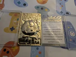 Minty Fresh 1999 POKEMON BURGER KING 23K GOLD PLATED JIGGLYPUFF CARD - Image 3